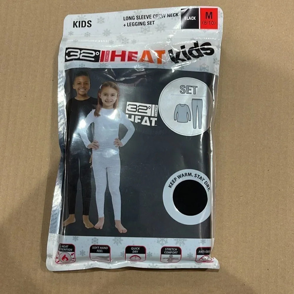 Kids- 32degrees kids heat Long Sleeve Crew Neck Legging Set XL Medium - Picture 9 of 13